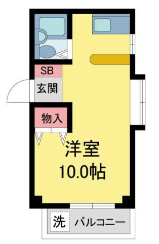 キングコーポラスII(ワンルーム/1階)の間取り写真