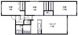 CELEBRA1.6(3LDK/1階)の間取り写真