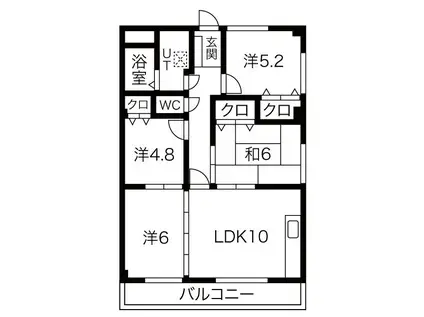 アプリコットKANDA(4LDK/4階)の間取り写真