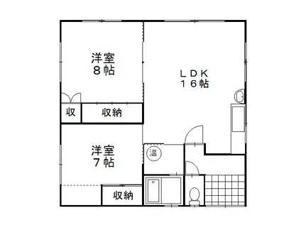 坂下マンション(2LDK/3階)の間取り写真