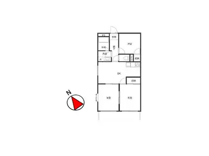 フェリーセ(3DK/2階)の間取り写真