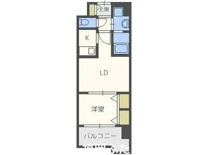 エンクレスト大橋(2K/9階)の間取り写真