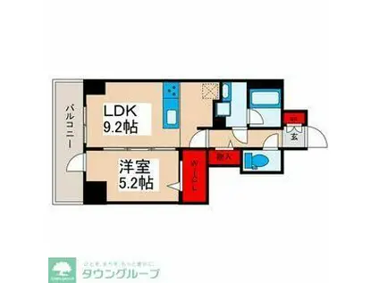 GRANPASEO三ノ輪(1LDK/8階)の間取り写真