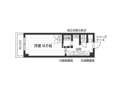 オードヴィ槇島(1K/3階)の間取り写真