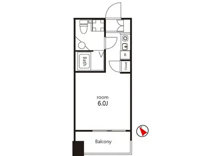 クレジデンス神谷町(ワンルーム/9階)の間取り写真