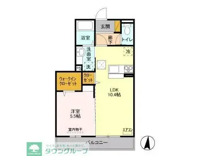 クレシアコート(1LDK/1階)の間取り写真