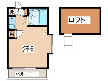 ネオプラザ白楽B(ワンルーム/2階)の間取り写真