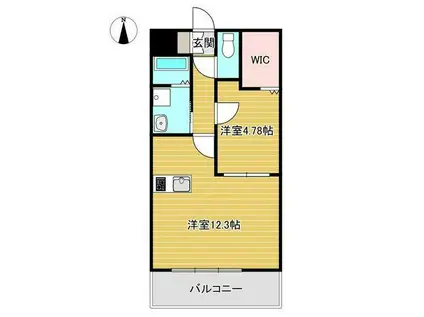 サードステージST(1LDK/7階)の間取り写真