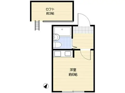 フレクション桜上水(ワンルーム/2階)の間取り写真