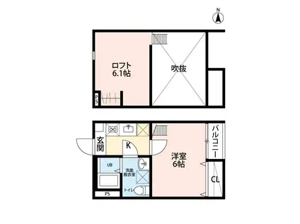 ヴァルムファーデン(1K/1階)の間取り写真