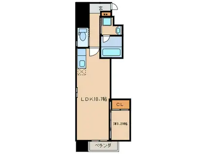 シュライン恵比寿レジデンス(1LDK/4階)の間取り写真