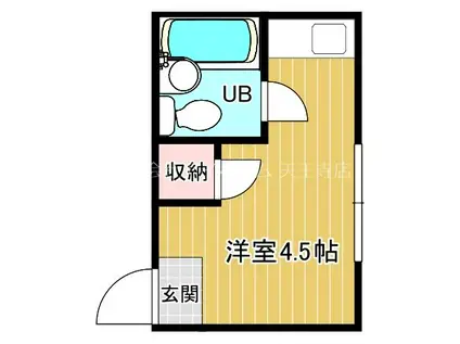 西今川728ハイツ(ワンルーム/2階)の間取り写真