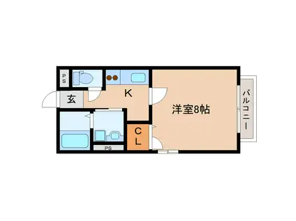 AXIS(1K/1階)の間取り写真