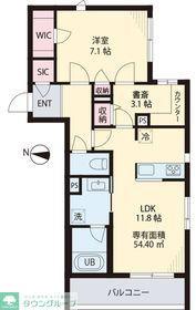 BRANCHENAKANOSHIMBASHI(1SLDK/2階)の間取り写真