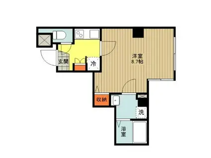 L.E.HILLS YOKOYAMACHO(1K/3階)の間取り写真