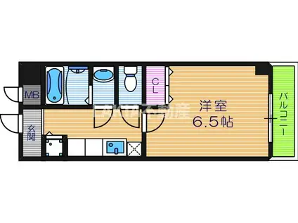 エストレージャ文の里(1K/4階)の間取り写真