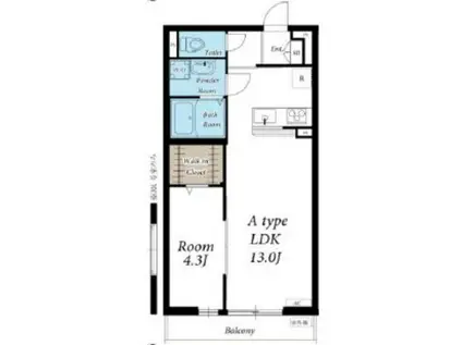 RICHEI(1LDK/2階)の間取り写真