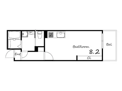 リブレメゾン曽根I(ワンルーム/1階)の間取り写真