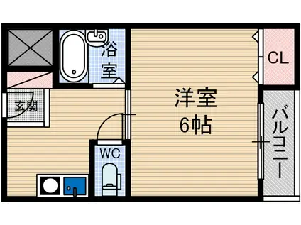 第2メゾンいずみ(1K/1階)の間取り写真