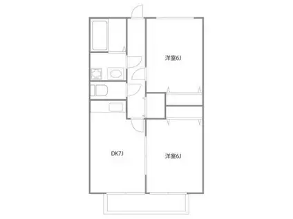 中野メゾンクレール(2DK/1階)の間取り写真