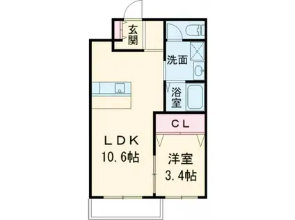 ASSET万博公園 B棟(1LDK/1階)の間取り写真