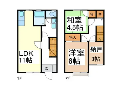 サンテラスルミエール(2SLDK/1階)の間取り写真