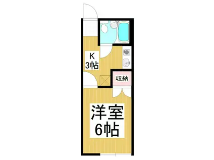 セジュール柳(1K/1階)の間取り写真