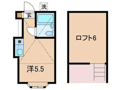 ネオステーションプラザ日吉(ワンルーム/2階)の間取り写真