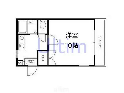 サンライズA(1K/1階)の間取り写真
