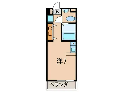 マイコート園田(ワンルーム/4階)の間取り写真