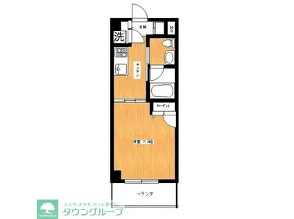 HEAL HIYOSHI(1K/3階)の間取り写真