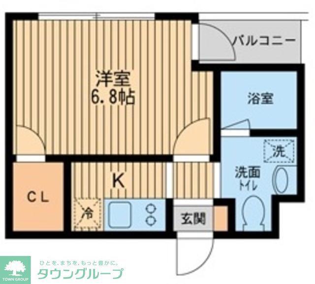 S-FORT西船橋(1K/4階)の間取り写真