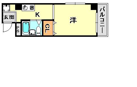 エール大同(ワンルーム/2階)の間取り写真