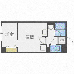 パラッツォS-8(1DK/4階)の間取り写真