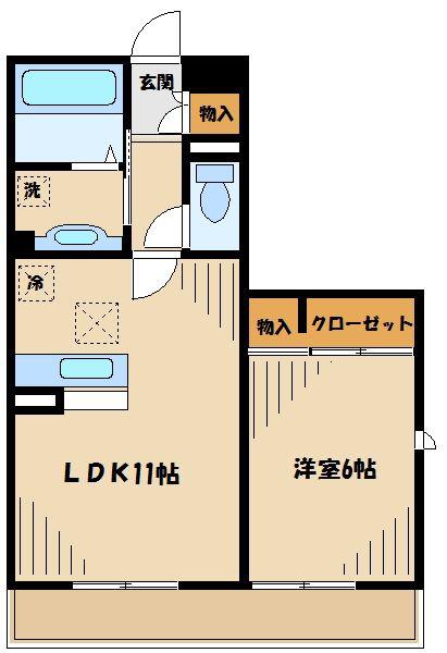 JR横浜線 矢部駅 徒歩9分 3階建 築13年(1LDK/3階)の間取り写真
