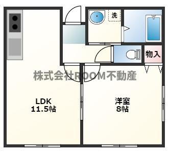 ACTIII(1LDK/1階)の間取り写真