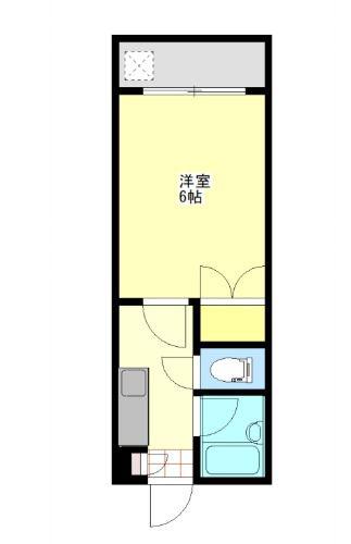 YARD HOUSE 17(1K/4階)の間取り写真