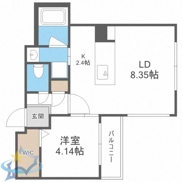 癒禅147(1LDK/2階)の間取り写真