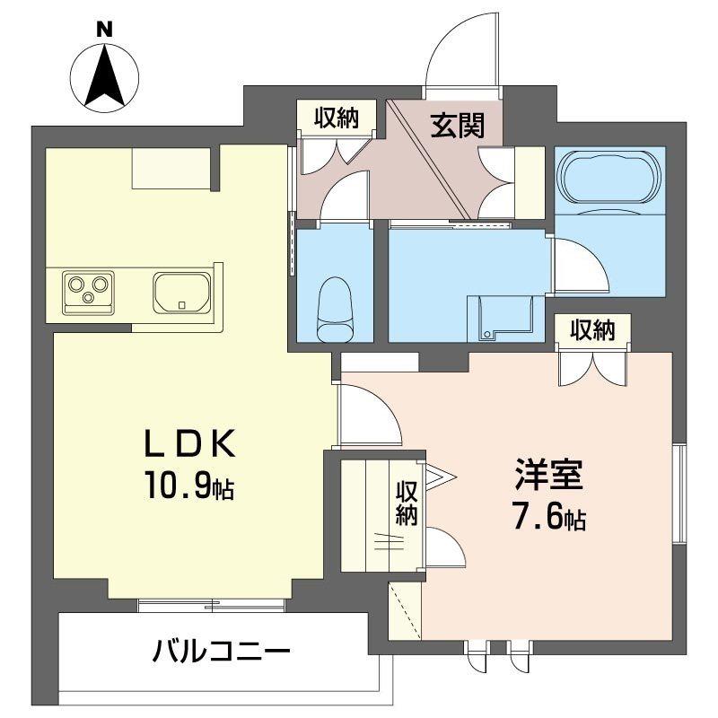 アルストラーレ(1LDK/1階)の間取り写真