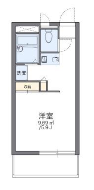 レオパレスエスパシオ21B(1K/2階)の間取り写真