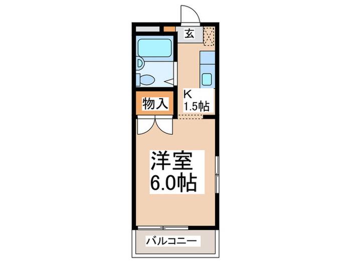 ハイツ エイトビレッジ(1K/1階)の間取り写真