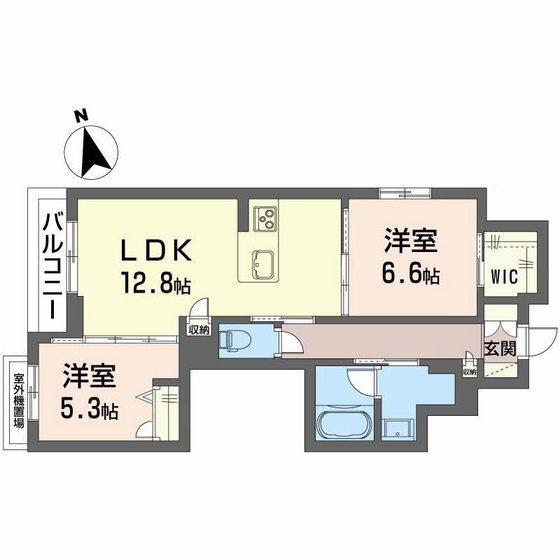 アンティーム(2LDK/2階)の間取り写真