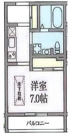 三井ルーデンス(1K/1階)の間取り写真