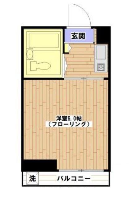 NKハイム(1K/1階)の間取り写真