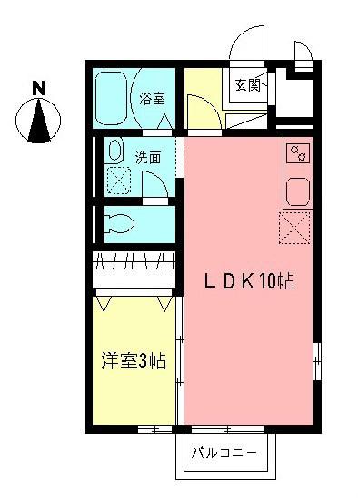 ハイムシャルマン(1LDK/2階)の間取り写真