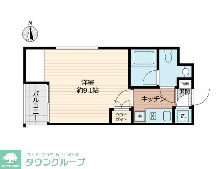 BEVERLY HOMES赤塚公園II(1K/3階)の間取り写真