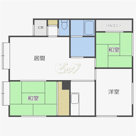 ビューハイツ(3SLDK/1階)の間取り写真