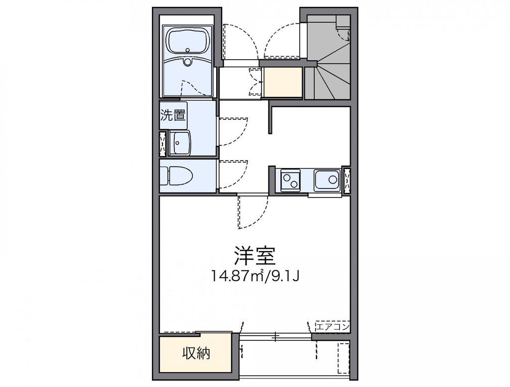 レオネクストDAI(1K/1階)の間取り写真