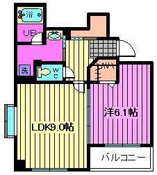 ソアラノーム北浦和(1LDK/5階)の間取り写真