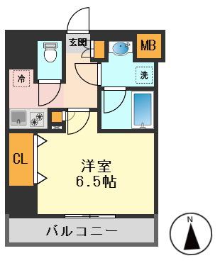 メインステージ一之江(1K/5階)の間取り写真